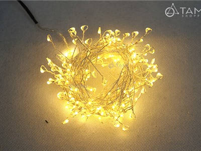 Dây đèn Led đom đóm có nhánh màu vàng ấm điện trực tiếp L-FAIRY-02